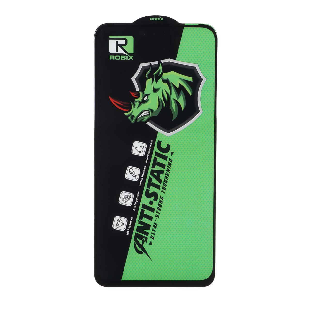 محافظ صفحه نمایش شیشه ای Full Cover Robix Anti Static ESD مدل Xiaomi Redmi 15 / Poco M7 4G